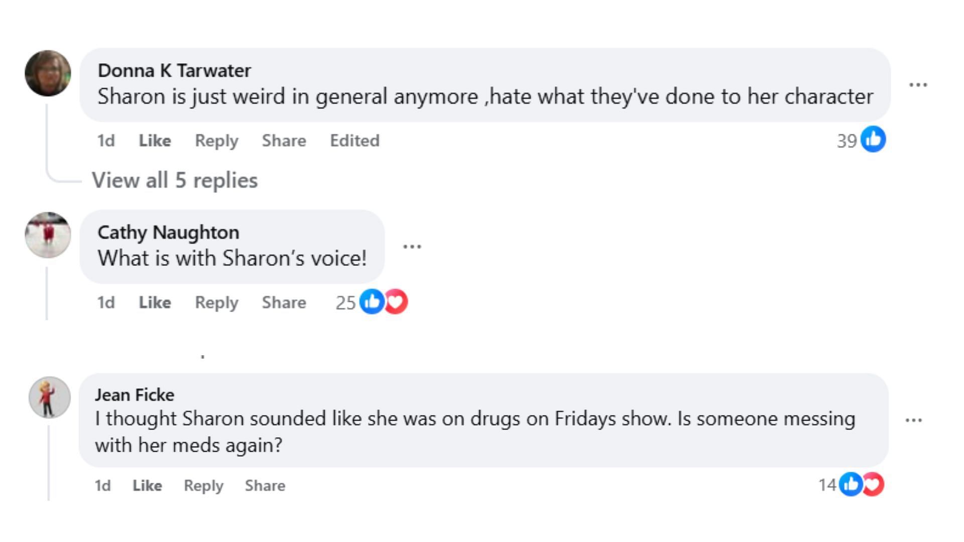 Comments by fans on the post (Image via Facebook/@Toni Andersen Furniss)